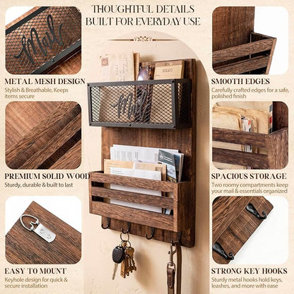 Yalikop Mail Organizer Wall Mount - Image 4