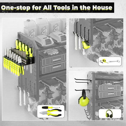 KAFAHOM Power Tool Organizer，Large 8 Drill Holder Wall Mount - Image 2