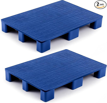 2 Pcs Plastic Pallet for Basement Storage Easy Stack Lightweight Floor Pallet by Vercraft