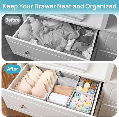 Vtopmart 12 Pack Baby Clothes Organizer, Dresser Drawer Organizer - Image 6