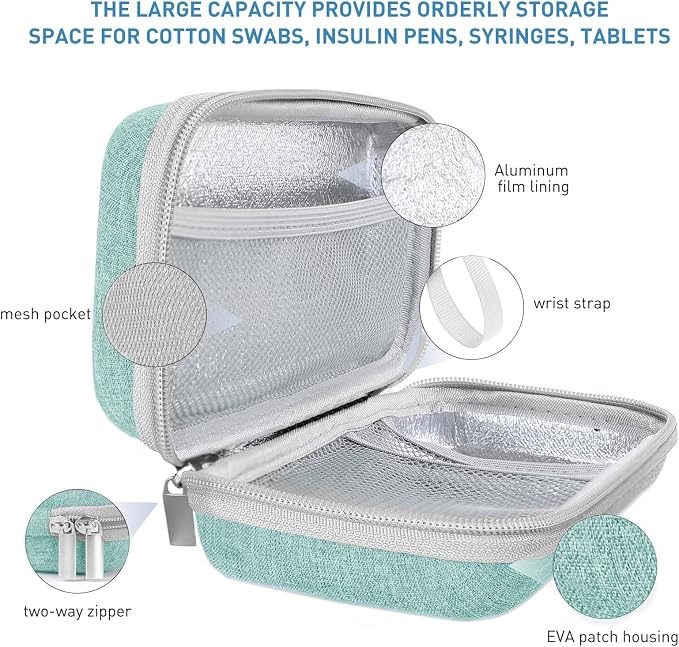 Insulin Cooler Travel Case, EVA Insulation Travel Medicine Kit - Image 4