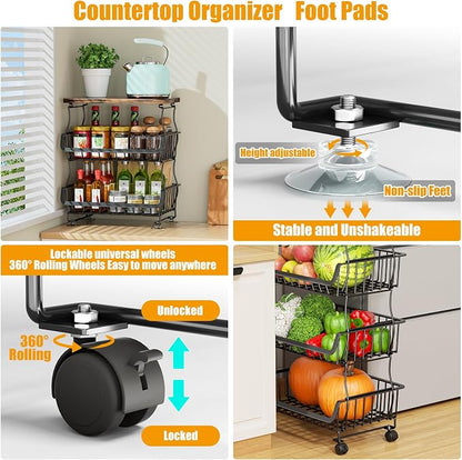 Gsiekare 4 Tier Fruit and Vegetable Basket - Image 3