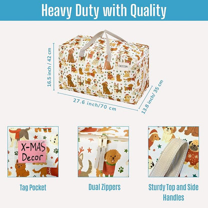 VENO 4 Pack Moving Bags and Large Christmas Decoration Storage Bins - Image 3