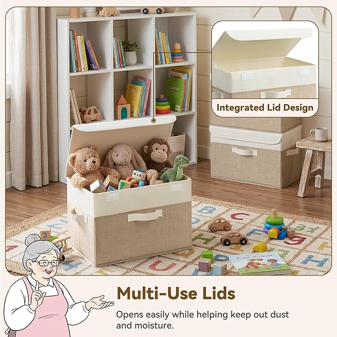 GRANNY SAYS Storage Bins with Lids, Decorative Storage Boxes, Clothes Stoarge - Image 3