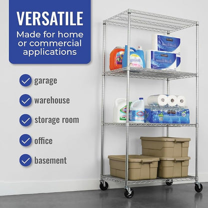 SafeRacks - NSF Certified Storage Shelves, Heavy Duty Steel Wire Unit - Image 3