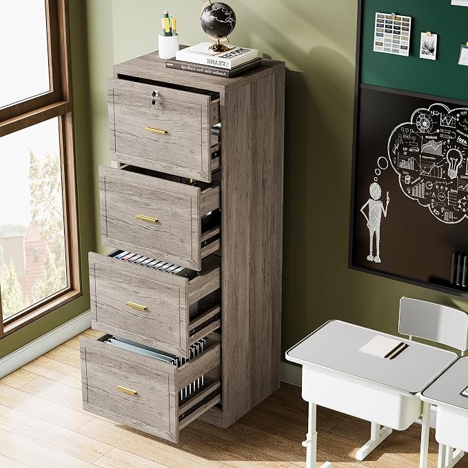 Tribesigns 4-Drawer File Cabinet - Image 3
