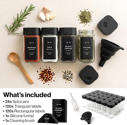 EDELHAUS Square Glass Spice Jars - Image 8