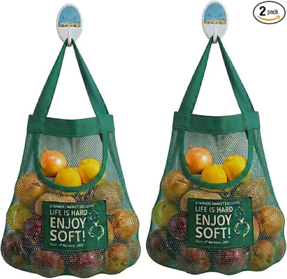 Durable Reusable Hanging Storage Mesh Bags by TAMALL
