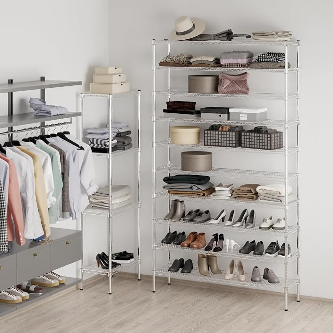 14" Deep x 54" Wide x 96" Height Wire Shelving Kit | 10-Tier | NSF Commercial - Image 5