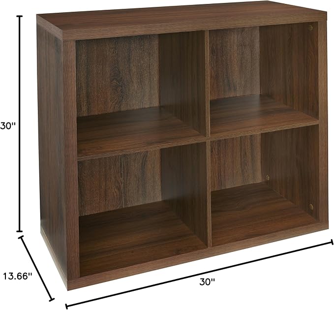 ClosetMaid 4-Cube Decorative Storage Cube Storage Organizer, Dark Chestnut - Image 4