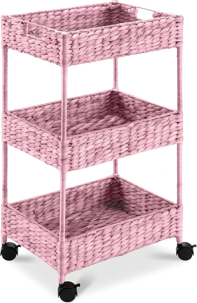 Best Choice Products 3-Tier Water Hyacinth Rolling Nursery Caddy w/Wheels by BestChoiceProducts