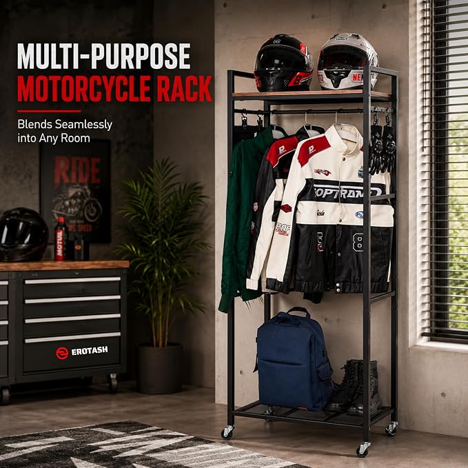 Motorcycle Helmet Holder, Motorcycle Gear Storage Rack, Display Stand - Image 6