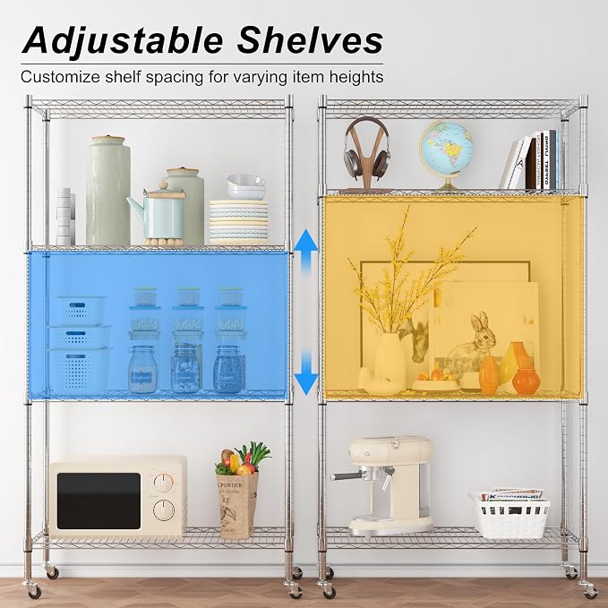 Homdox Heavy Duty 4-Tier Metal Shelving Unit - Image 4