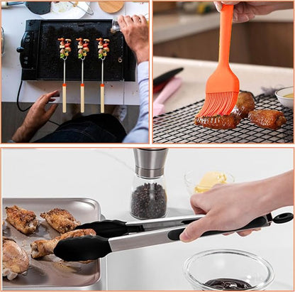 Collapsible BBQ Prep Tub 8L Orange | Portable Meat Marinating Container - Image 5