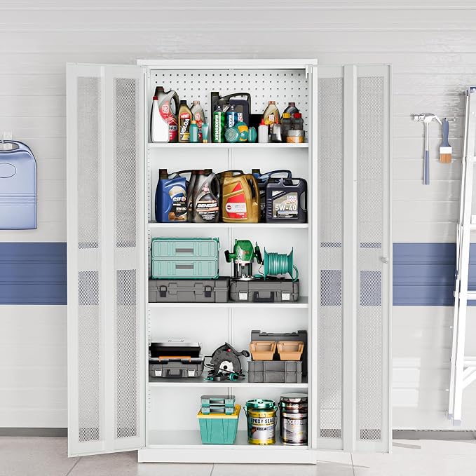 VINGLI Metal Garage Storage Cabinet - Image 2