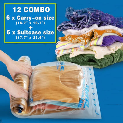 Compression Bags for Travel Essentials, Roll Up Bags No Vacuum Needed | for - Image 2