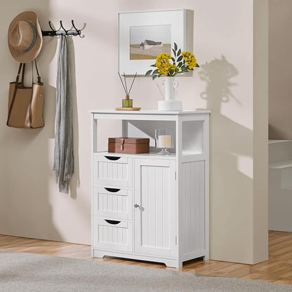 Yaheetech Bathroom Storage Cabinet Bathroom Floor Cabinet Freestanding Storage - Image 4