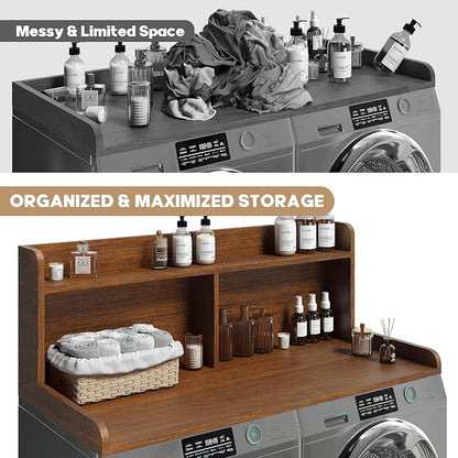 2-Tier Washer Dryer Countertop, 18.5" Raised Height Laundry Countertop - Image 5