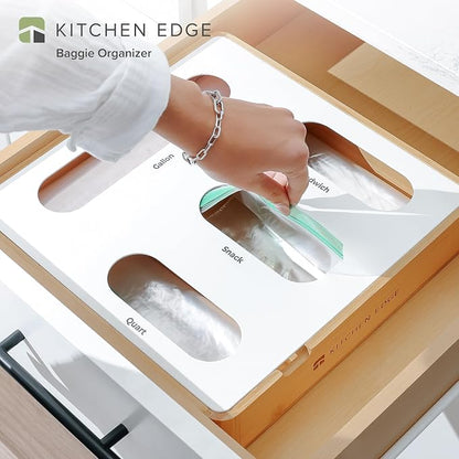 Premium Bag Organizer – Kitchen Edge 4-Slot Bamboo Organizer - Image 2