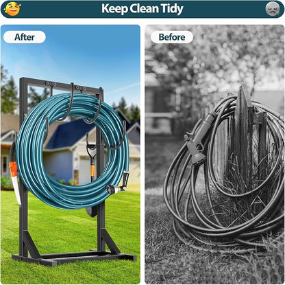 Garden Hose Holder Stand, BOLITE Heavy Duty Metal Hose Hanger, Holds 150ft | - Image 5