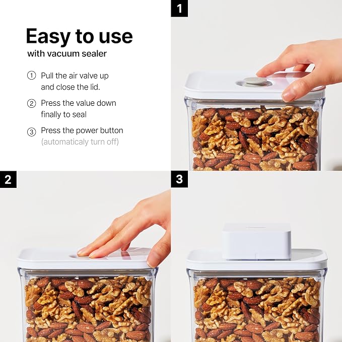 VAKUEN Premium Airtight Food Storage Containers, Rectangular 2PC, Smart - Image 5