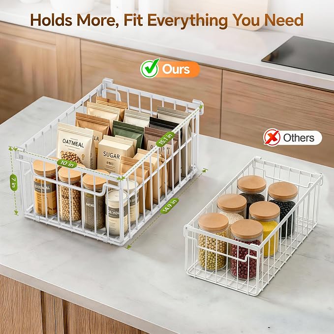 Freezer Organizer Bins, Enlarged Stackable Deep Chest Freezer Organizer Bins - Image 2