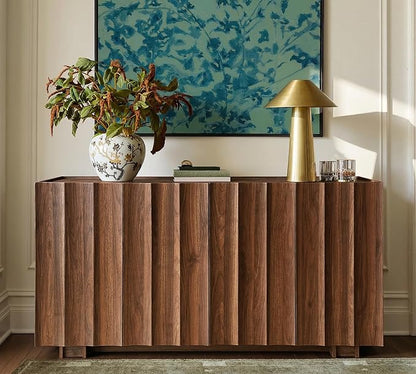 win2win 61.7" Fluted Sideboard Buffet Cabinet by WIN2WIN