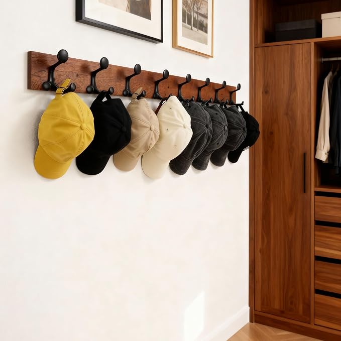 SKOLOO 43-Inch Wood Coat Rack Wall Mount - Image 4