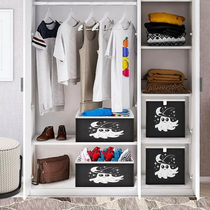 Halloween Black Closet Organizers Storage Cubes Storage Bins Shelf Baskets - Image 7