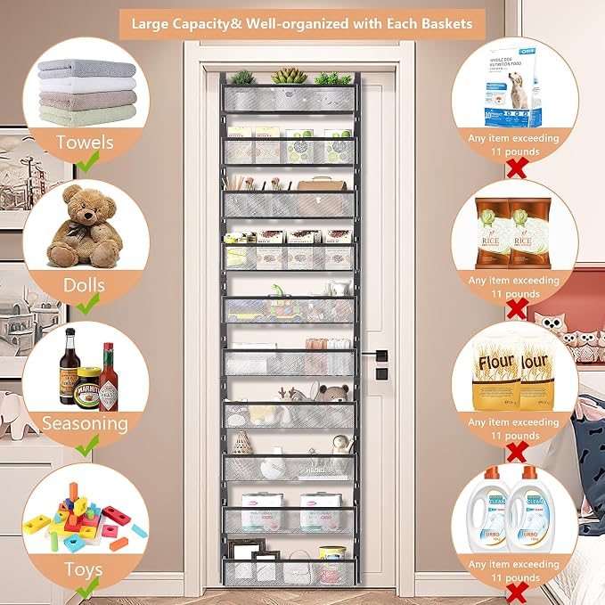 10-tier Over The Door Pantry Organizer - Image 7