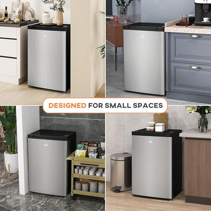 HOMCOM Mini Freezer Countertop, 3 Cu.Ft Compact Upright Freezer - Image 8