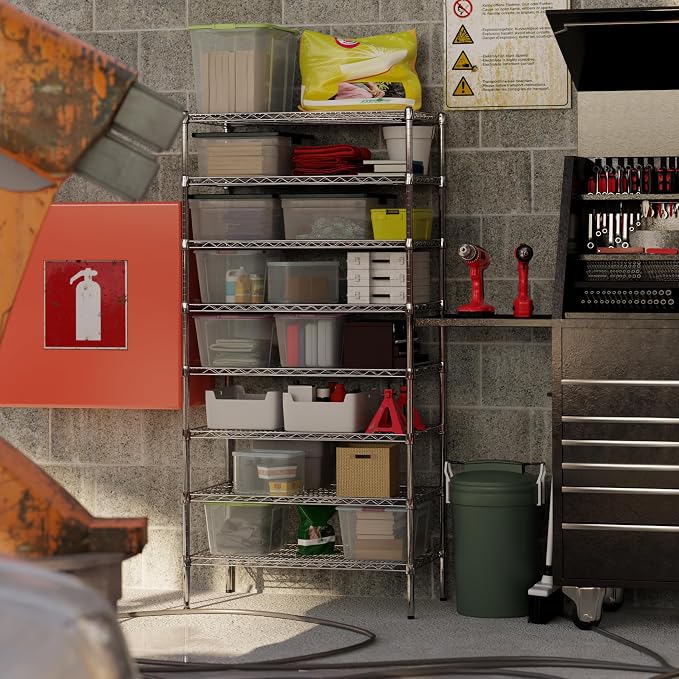 21" Deep x 36" Wide x 74" Height Wire Shelving Kit | 8-Tier | NSF Commercial - Image 7