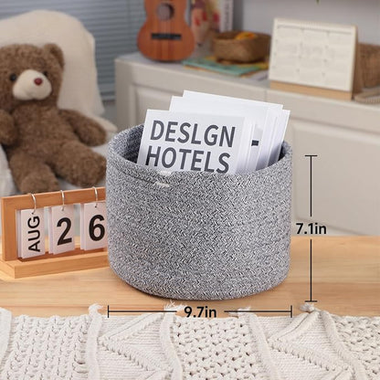 Small Basket for Organizing | Cube Shelf Closet Storage Baskets | 9.7×9.7×7.1” - Image 3
