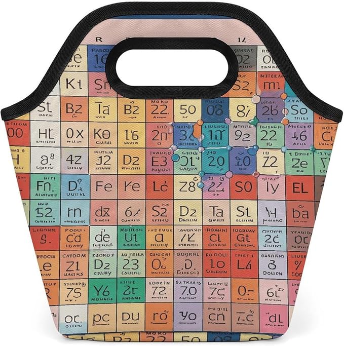 Periodic Table of Elements Lunch Bag Cooler Bag Tote Bags | Reusable Portable by Unknown