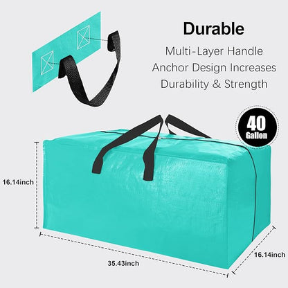 6 Pack Heavy Duty Extra Large Moving Bags W/Backpack Straps - Image 2