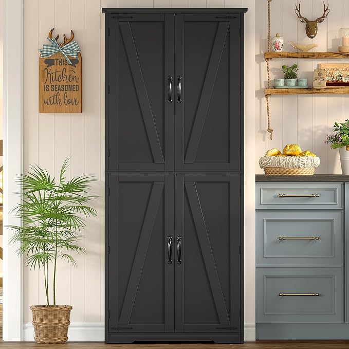 TEENFON Tall Storage Cabinet, Kitchen Cabinet - Image 5
