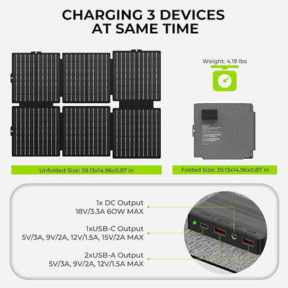 Portable Solar Generator, 300W Portable Power Station - Image 5