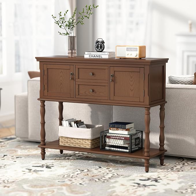 ARTPOWER Console Table for Entryway, Retro Wooden Table - Image 8