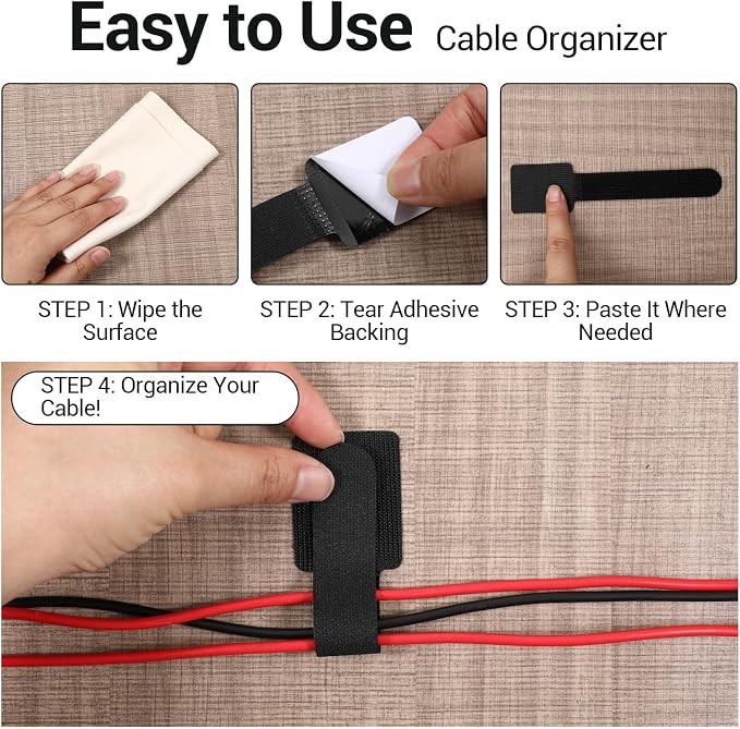 80 Pack Reusable Cable Ties - Image 5