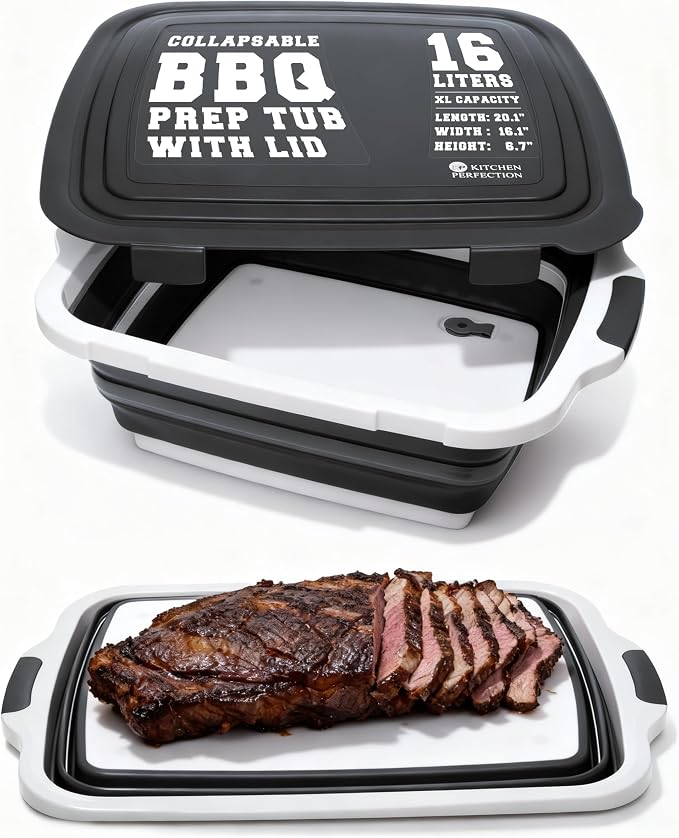 KITCHEN PERFECTION Collapsible XL Smoker & BBQ Prep Tub by Kitchenperfection