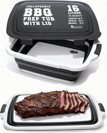 KITCHEN PERFECTION Collapsible XL Smoker & BBQ Prep Tub by Kitchenperfection