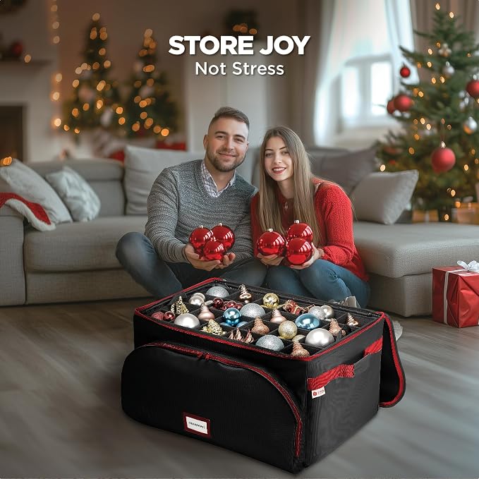 HOLDN’ STORAGE Premium Christmas Ornament Storage Box – Holds up to 72 4” - Image 3