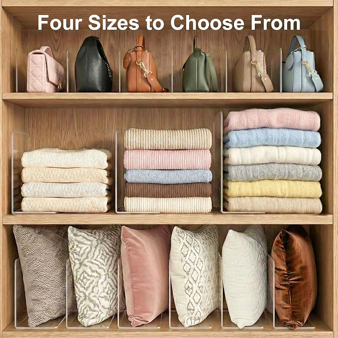 SortNStore Shelf Dividers for Closet Organization: 10" Tall x 12" Deep - Image 9