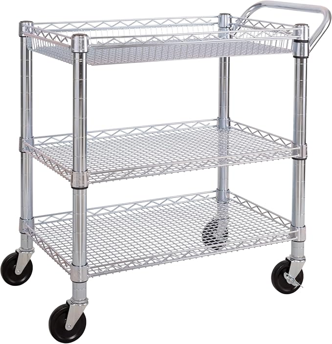 Seville Classics UltraDurable NSF Commercial Heavy Duty Metal Rolling Utility by SevilleClassics