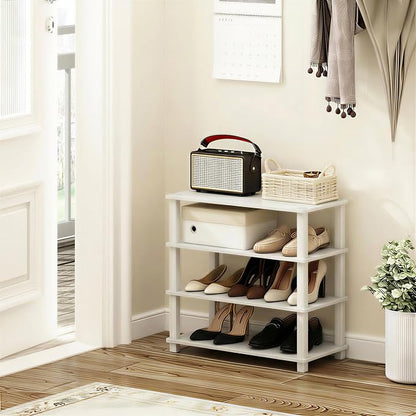 Furinno Turn-S-Tube Shoe Rack, 4-Tier Shoe Organizer, Shoe Storage, 11.6 x 23.6 - Image 2