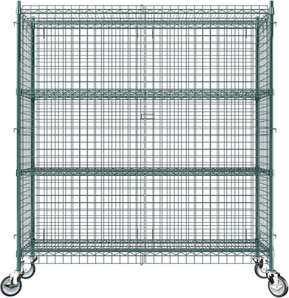 18"x60"x70" Metal Wire Green Security Heavy Duty Commercial NSF Certified by Krollen+Industrial
