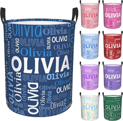 Custom Name Laundry Hamper, Personalized Laundry Basket by Kirendle