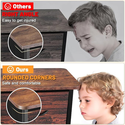 Curved Profile Dresser for Bedroom, Chest of Drawers, 5 Storage Drawers - Image 2