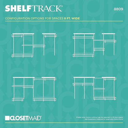 ClosetMaid ShelfTrack Wire Closet Organizer System, Adjustable from 5 to 8 Ft. - Image 7