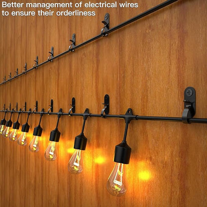Lewufe String Lights Hanger Hooks, Stainless Steel Lights Clips, Outdoor Screw - Image 2